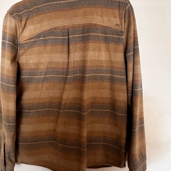 O'Neill Tan and Blue Fleece Shacket - Picture 6 of 6